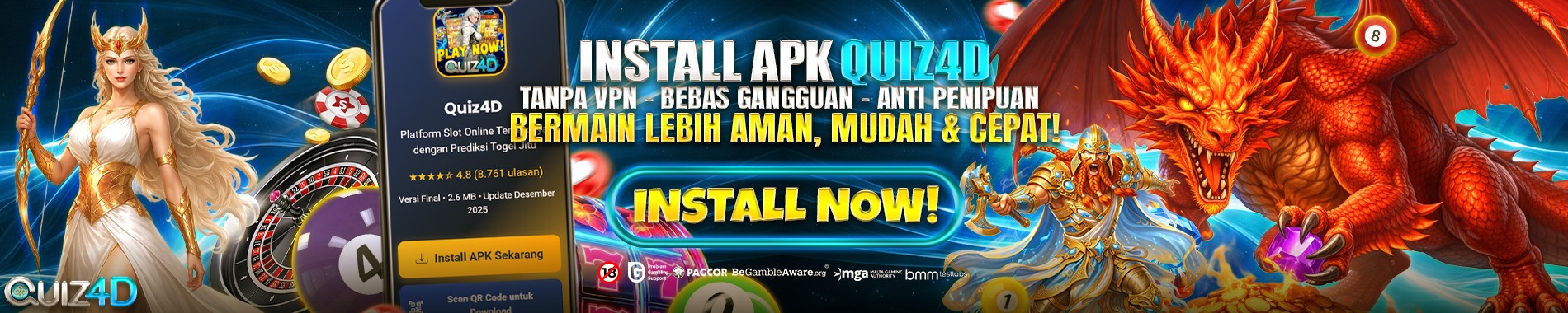 Install Apk Official Quiz4d Sekarang!
